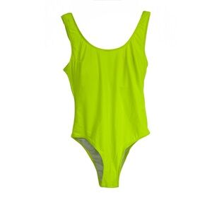 Summer Mae NWT Neon Tank Retro U Back One Piece Swimsuit Size Medium
